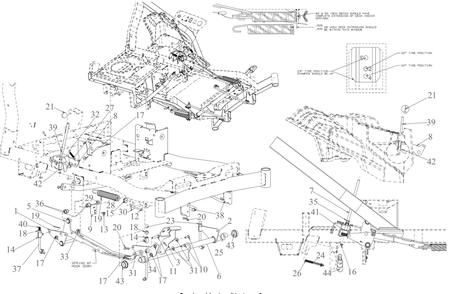 Deck Lift Diagram and Parts List for ZTX4-60KH (47ASAAA8010)(2022) Cub Cadet Lawn Tractor
